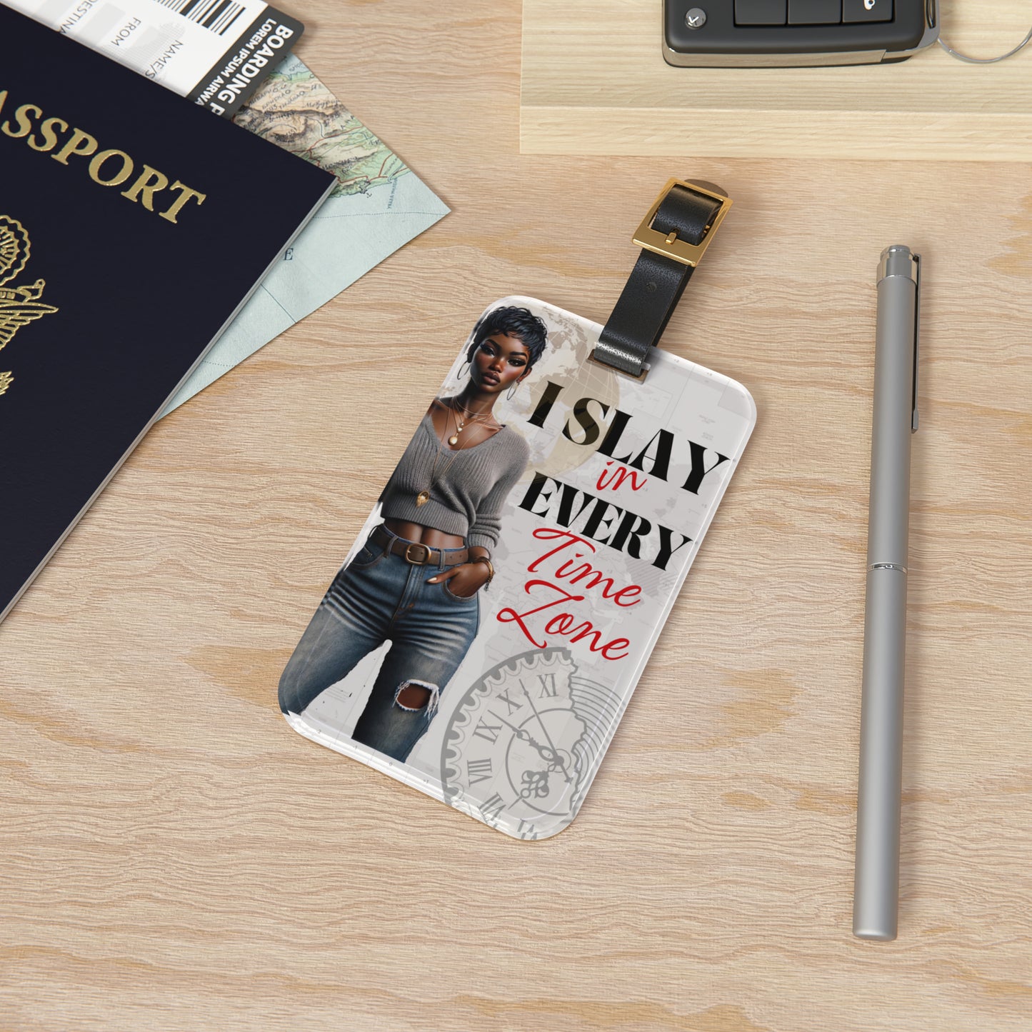 I Slay in Every Time Zone Luggage Tag - Chic Luggage Tag | Chic Travel Accessory | Gifts for Travelers