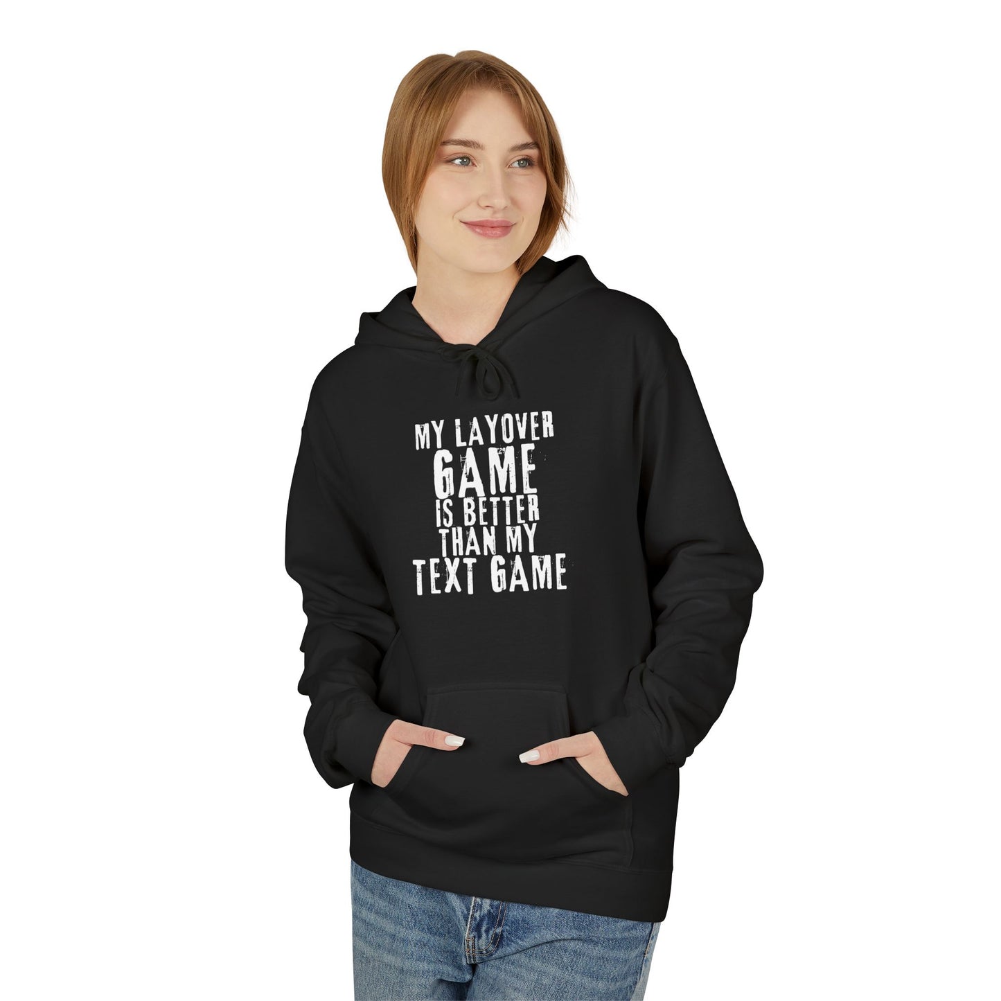 Layover Game Unisex Softstyle Fleece Statement Hoodie