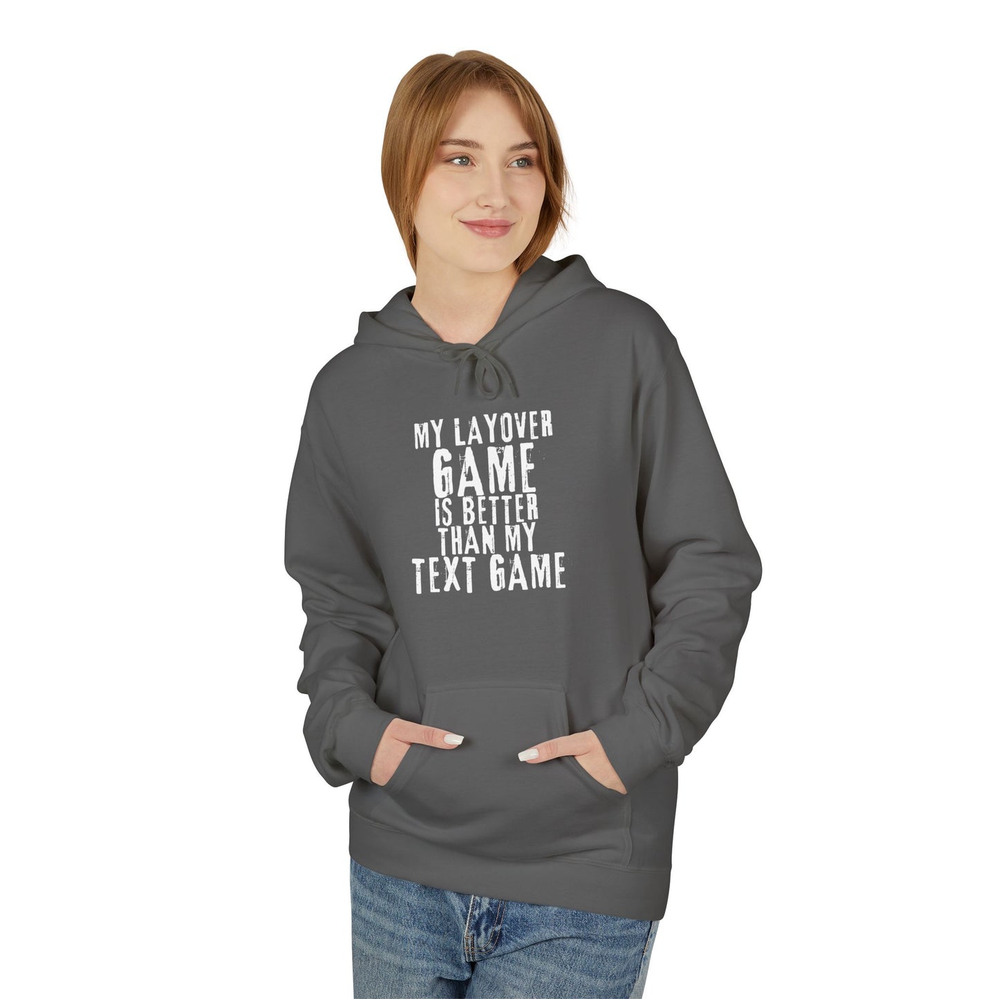 Layover Game Unisex Softstyle Fleece Statement Hoodie