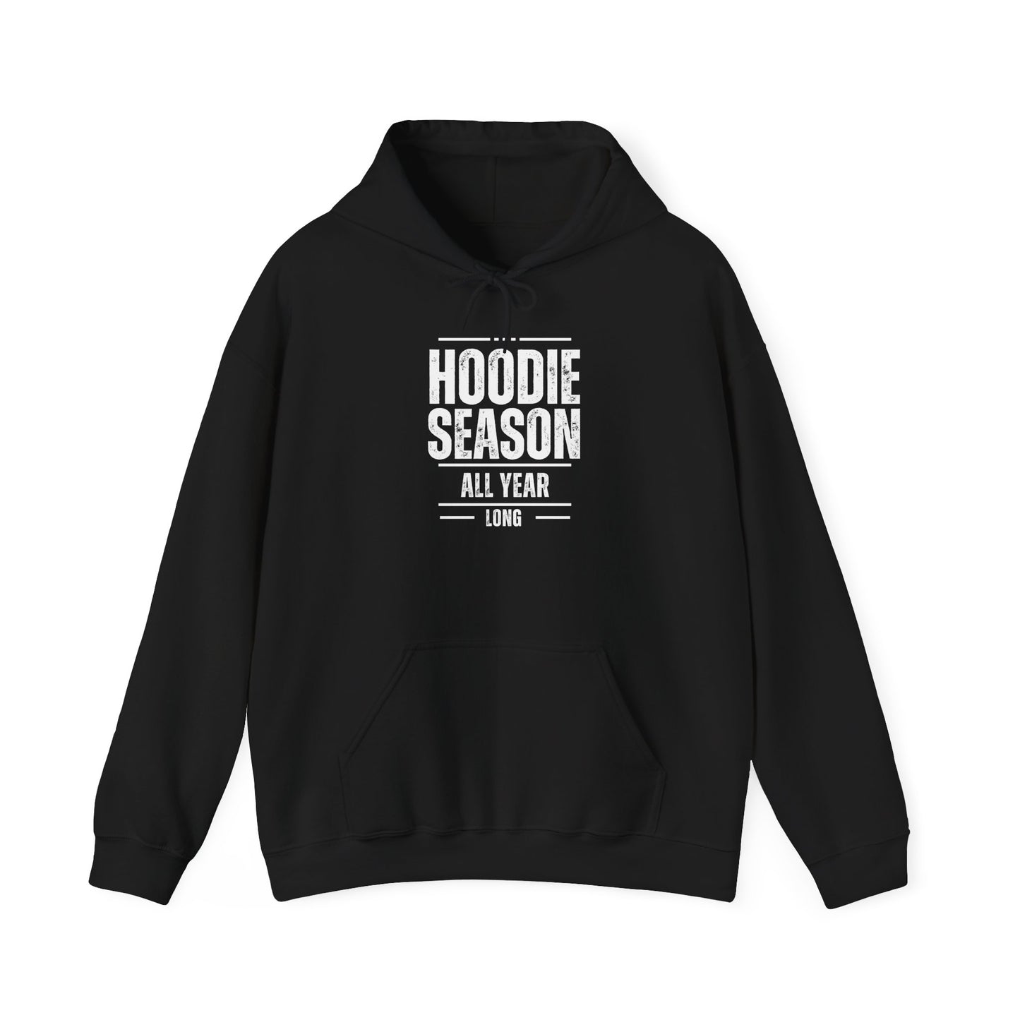 All Season Long Hoodie - Hoodie Addict Statement Unisex Heavy Hooded Sweatshirt - Black