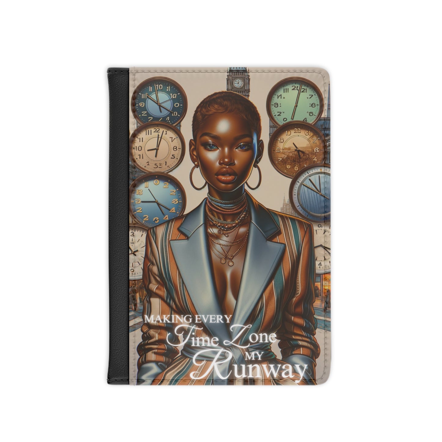 Making Every Time Zone My Runway - Chic Faux Leather Passport Cover, Stylish Travel Accessory