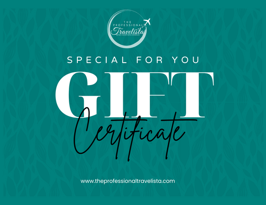 Gift Certificate, Travel Gift Certificate, Travel Gift Card, Gift Card