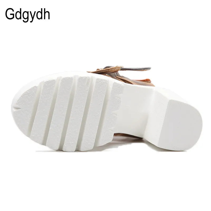 Gladiator Sandals Platform Shoes Block Heels